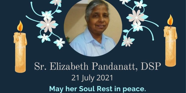 സിസ്റ്റർ എലിസബത്ത്, DSP ഓർമ്മയായി