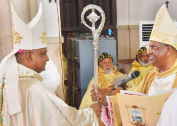 മോണ്. ജസ്റ്റിന് മഠത്തില്പറമ്പില് വിജയപുരം രൂപതാ സഹായ മെത്രാനായി അഭിഷിക്തനായി
