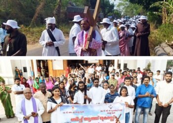 അട്ടപ്പാടി ചുരത്തിലൂടെ സുൽത്താൻപേട്ട് രൂപതയിലും കടൽ തീരത്തിലൂടെ കൊല്ലം രുപതയിലും നടന്ന കുരിശിന്റെ വഴികൾ ഭക്തിസാന്ദ്രമായി