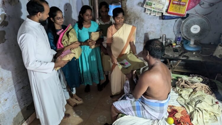 ഇടവകതിരുനാൾ ദിനത്തിൽ കിടപ്പ് രോഗികളെ ശുശ്രൂഷിച്ച് പരുത്തിയൂർ ഇടവക കെ.സി.വൈ.എം.