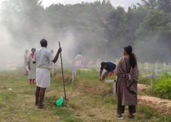 പുല്ലുവിള ഫൊറോന അൽമായ ശുശ്രൂഷയുടെ നേതൃത്വത്തിൽ സെമിത്തേരി ശുചീകരണ പ്രവർത്തനങ്ങൾ നടന്നു