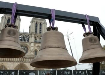 തീപിടിത്തമുണ്ടായി അഞ്ചു വര്‍ഷത്തിന് ശേഷം ആദ്യമായി നോട്രഡാം കത്തീഡ്രലില്‍ ചരിത്രപ്രസിദ്ധമായ മണികള്‍ മുഴങ്ങി