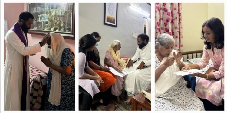 പേട്ട ഇടവക കെ.സി.വൈ.എം. അംഗങ്ങൾ ആഗോള രോഗിദിനത്തിൽ ഇടവകയിലെ രോഗികളെ സന്ദർശിച്ചു