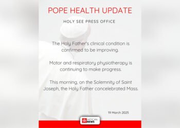 ഫ്രാൻസിസ് പാപ്പയുടെ ആരോഗ്യനിലയിൽ പുരോഗതിയെന്ന് വത്തിക്കാൻ; വെൻ്റിലേഷൻ സഹായമില്ലാതെ പാപ്പ ശ്വസിക്കുന്നു