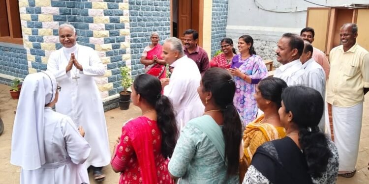 തോമസ് ജെ. നെറ്റോ പിതാവിന്റെ ഇടയ സന്ദർശനത്തിൽ ജൂബിലി ഭവനത്തിന് തറക്കല്ലിട്ട് തെക്കെകൊല്ലങ്കോട് ഇടവക