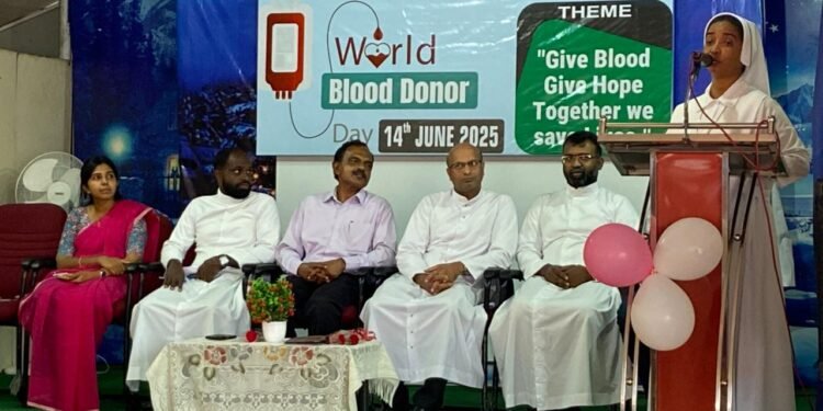 ലോക രക്തദാത ദിനത്തിൽ  ജൂബിലി മെമ്മോറിയൽ ആശുപത്രി സന്നദ്ധ രക്തദാന ക്യാമ്പ് സംഘടിപ്പിച്ചു