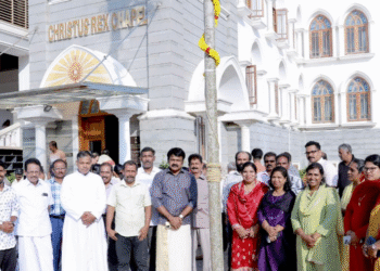 ക്രിസ്തു രാജ്യത്വ തിരുനാൾ മഹോത്സവം-2025; പന്തൽ കാൽനാട്ടു കർമ്മം നടന്നു, കൊടിയേറ്റ് നവംബർ 14ന്‌