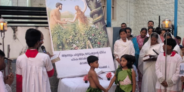 വചനഘോഷയാത്ര നടത്തി വചനമാസാചരണം അർത്ഥവത്താക്കി പരുത്തിയൂർ ഇടവക