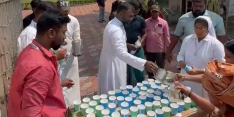 ആറ്റുകാൽ പൊങ്കാലയോടനുബന്ധിച്ച് ദാഹശമനി വിതരണംചെയ്ത് അതിരൂപത കെ.സി.വൈ.എം.