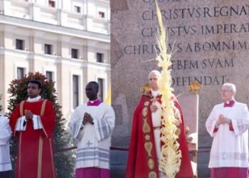 സമാധാന രാജാവായ ക്രിസ്തു കുരിശിൽ നിന്ന് നിലവിളിക്കുന്നു, “നിങ്ങളുടെ ആയുധങ്ങൾ താഴെ വയ്ക്കുക”: ഓശാന സന്ദേശത്തില് ലെയോ പാപ്പ