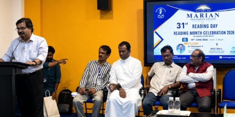 കഴക്കുട്ടം മരിയൻ എഞ്ചിനീയറിംഗ് കോളേജിൽ ലൈബ്രറി കമ്മറ്റിയുടെ ആഭിമുഖ്യത്തിൽ വായനാദിനം ആചരിച്ചു