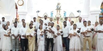 പ്രോ-ലൈഫ് കുടുംബങ്ങളിലെ കുഞ്ഞുങ്ങളുടെ ജ്ഞാനസ്നാനം ബിഷപ് ക്രിസ്തുദാസിന്റെ കാര്‍മികത്വത്തില്‍ നടന്നു